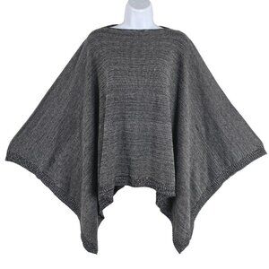 Lululemon Divinity Scarf Poncho Black Heathered Core Medium Grey One Size FS-974